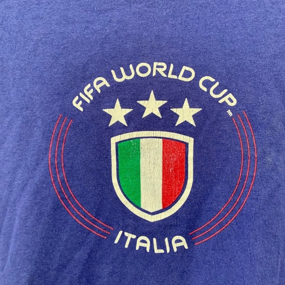 Adidas Men's Fifa World Cup Italia 2006 T-Shirt in Purple Size XL - Picture 5 of 14